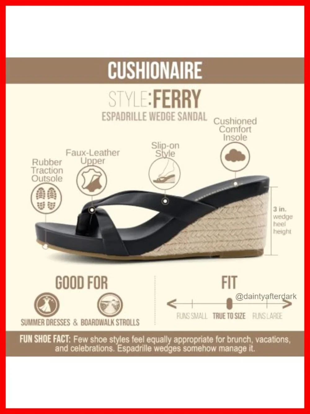 Women's Espadrille Wedge Sandals with Cross Strap - Faux Leather Thong Platform